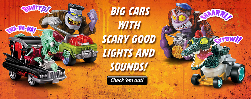 Big cars with scary good light and sound